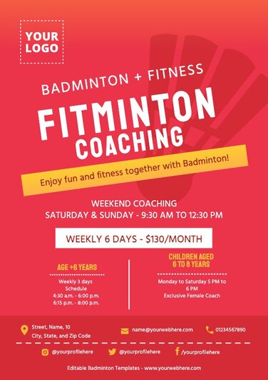 Edit a Badminton flyer