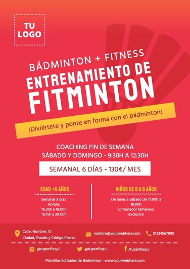 Edita un flyer de Bádminton