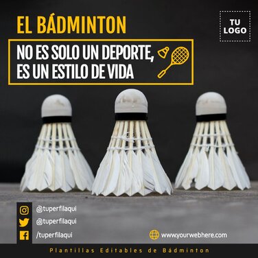 Edita un flyer de Bádminton