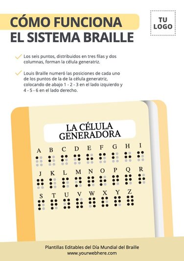 Edita pósters de Braille