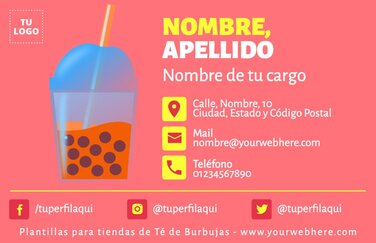 Edita un flyer de Bubble Tea