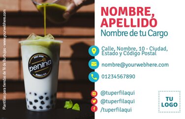 Edita un flyer de Bubble Tea