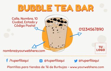 Edita un flyer de Bubble Tea