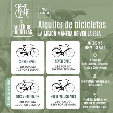 Edita un cartel de Bicicletas