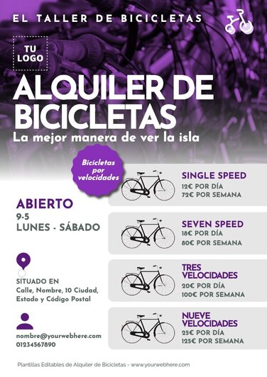 Edita un cartel de Bicicletas