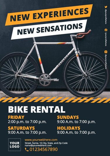 Edit a Bike Rental flyer