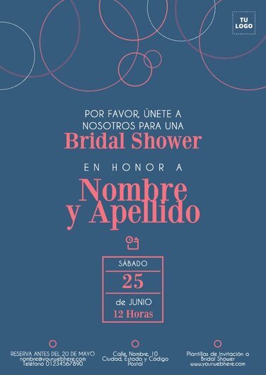 Edita una plantilla para Bridal Shower