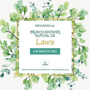 Edita una plantilla para Bridal Shower