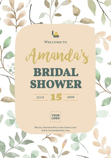 Edit a Bridal Shower template