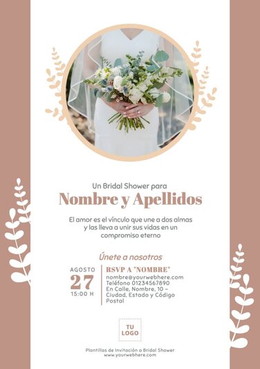 Edita una plantilla para Bridal Shower