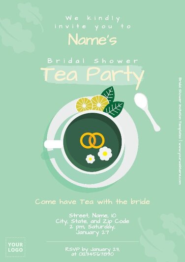 Edit a tea party invitation