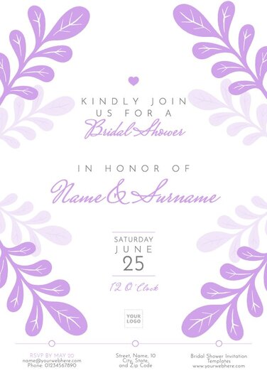 Edit a Bridal Shower template