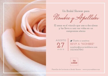 Edita una plantilla para Bridal Shower