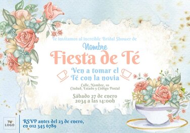 Edita una plantilla para Bridal Shower