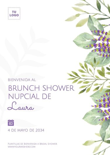 Edita una plantilla para Bridal Shower