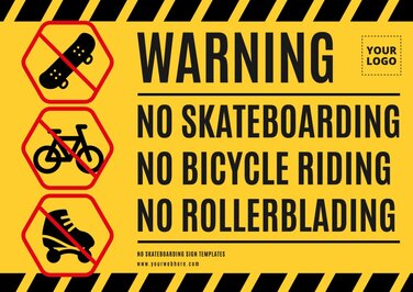 Edit a No Skate sign