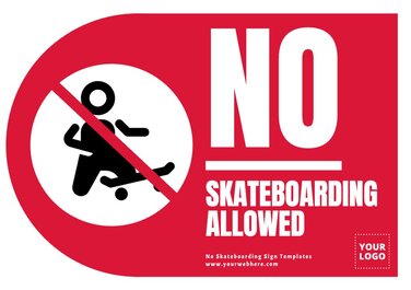 Edit a No Skate sign