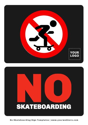 Edit a No Skate sign