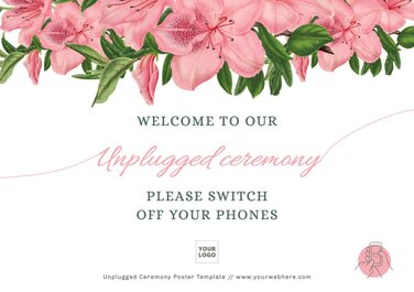 Edit Unplugged Ceremony cards