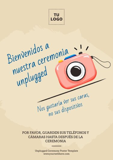 Edita un cartel de Boda Unplugged