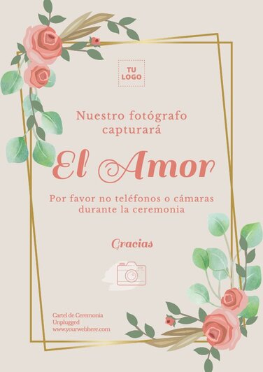 Edita un cartel de Boda Unplugged