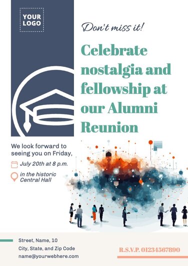 Edit a Reunion party flyer