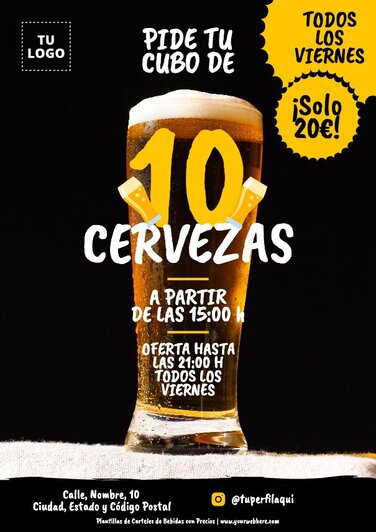 Edita un cartel de Bebidas