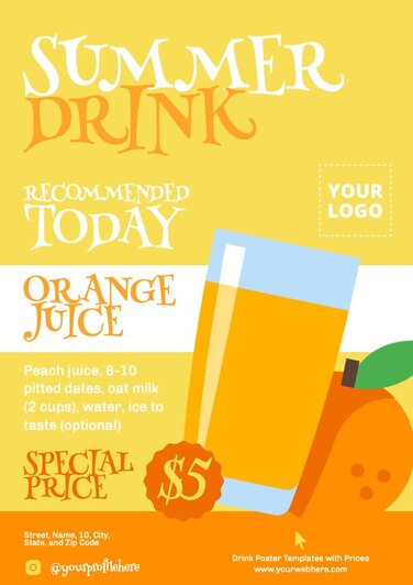 Edit a poster for Drinks