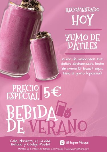 Edita un cartel de Bebidas