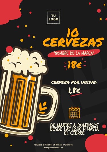 Edita un cartel de Bebidas