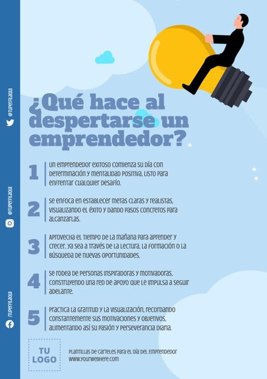 Edita un póster de Emprendimiento