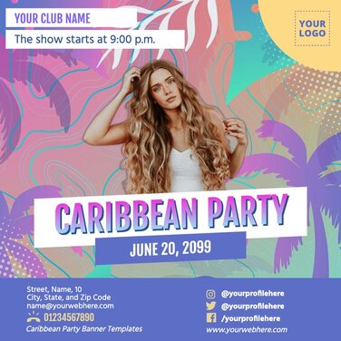 Edit a Caribbean poster