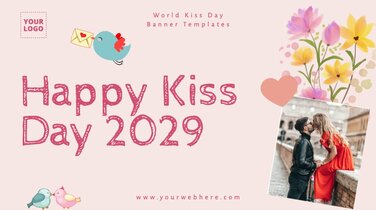 Edit a Kiss Day flyer