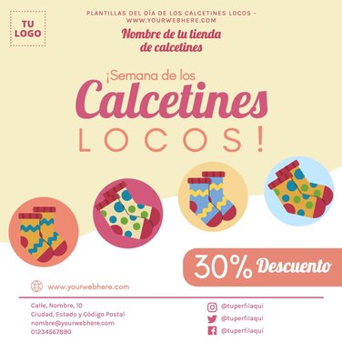 Edita un folleto de Calcetines Locos