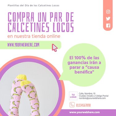 Edita un folleto de Calcetines Locos