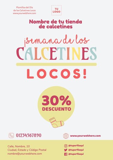 Edita un folleto de Calcetines Locos