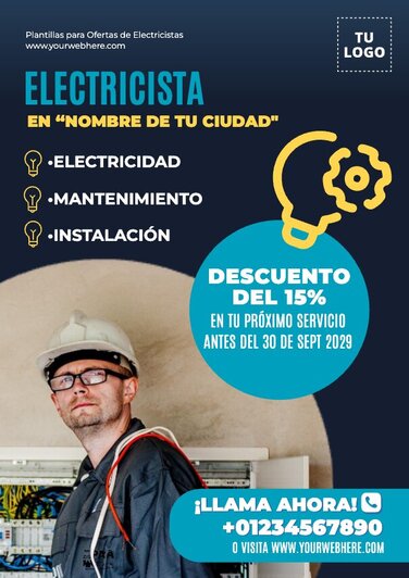 Edita un banner de Electricistas