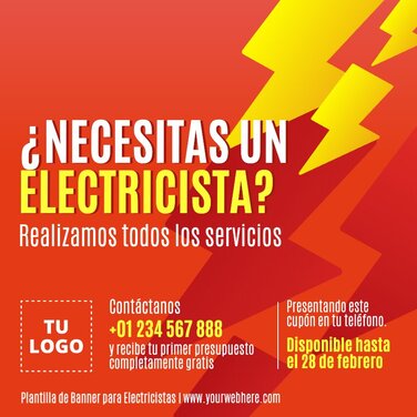 Edita un banner de Electricistas