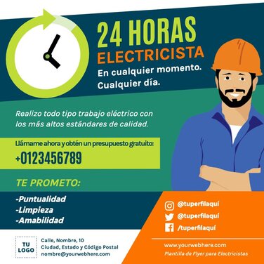 Edita un banner de Electricistas