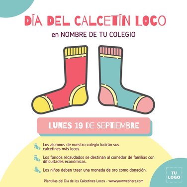 Edita un folleto de Calcetines Locos