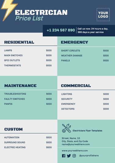 Edit an Electrician poster