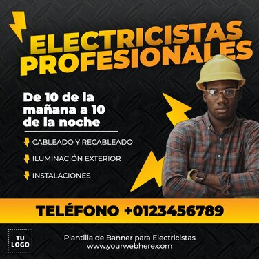 Edita un banner de Electricistas