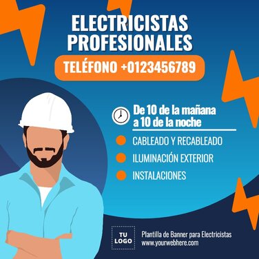 Edita un banner de Electricistas