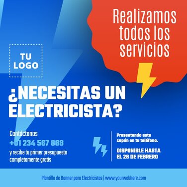 Edita un banner de Electricistas