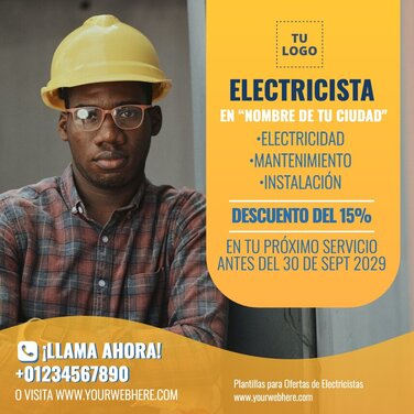 Edita un banner de Electricistas