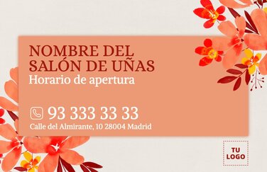Edita tarjetas para manicura
