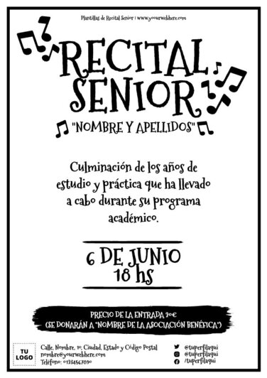 Edita un cartel de Recital