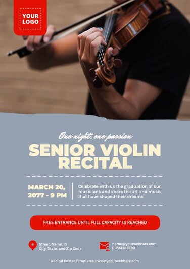 Edit a Recital flyer