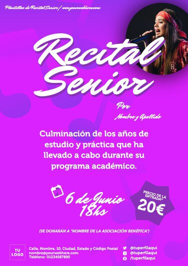 Edita un cartel de Recital