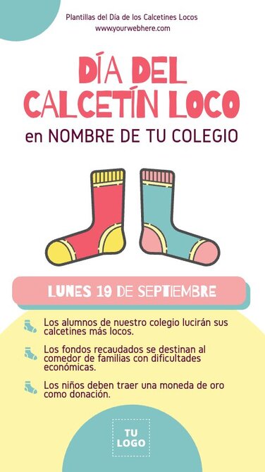 Edita un folleto de Calcetines Locos